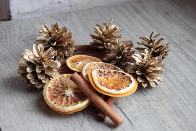 pine cone, golden, christmas, festive, winter, decorative, decoration, ornament, forest, orange, dried, cinnamon, gold, nature, season, december, christmas eve, festival, spice